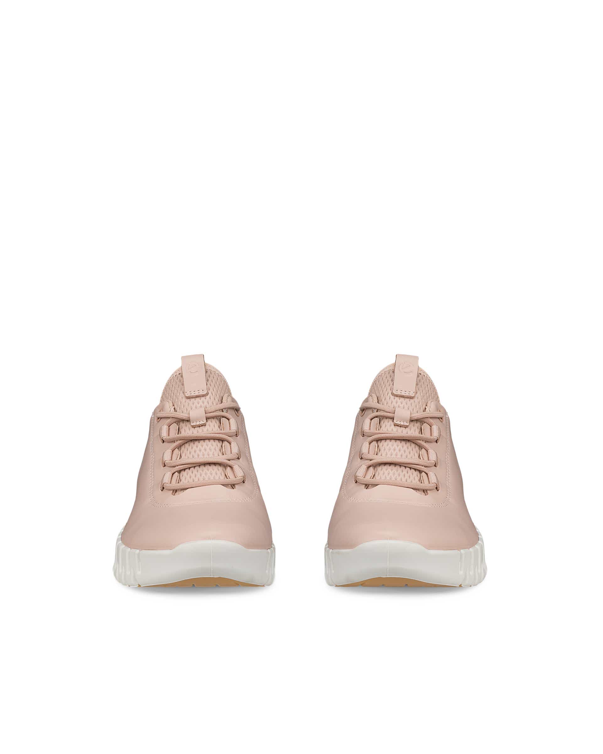 Women's ECCO® Gruuv Leather Sneaker - Pink - Front pair