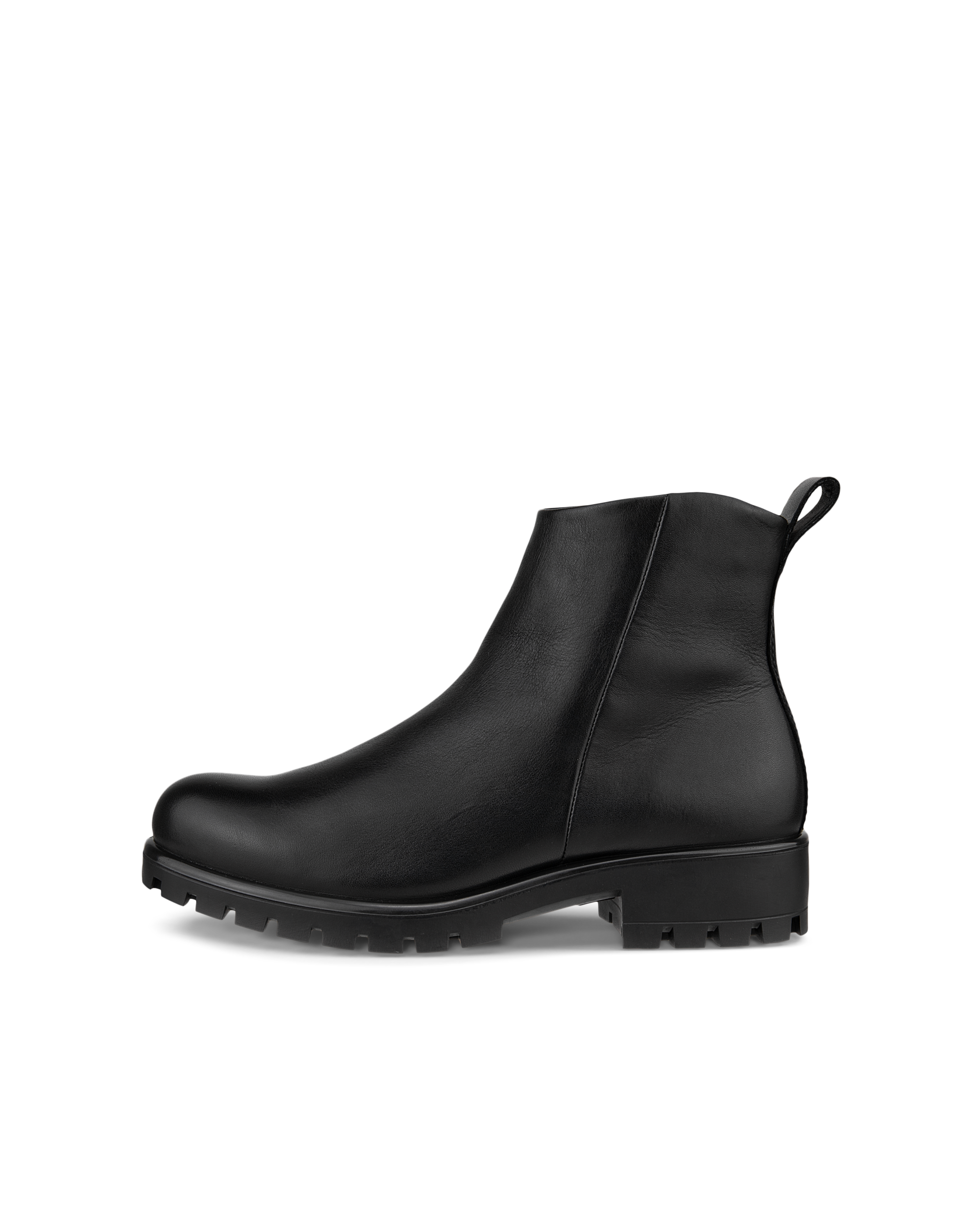 Women's ECCO® Modtray Leather Ankle Boot - Black - Outside