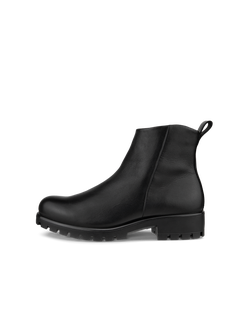 Women's ECCO® Modtray Leather Ankle Boot - Black - Outside