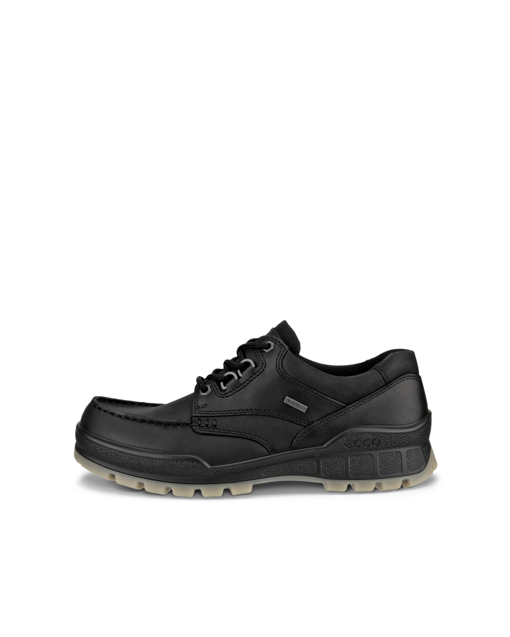 Men's ECCO® Track 25 Leather Gore-Tex Moc-Toe Shoe - Black - Outside