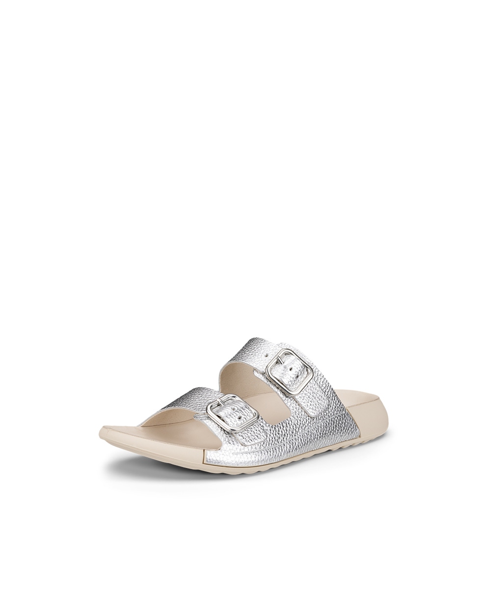 Women's ECCO® Cozmo Leather Two-Strap Sandal - Metallics - Main