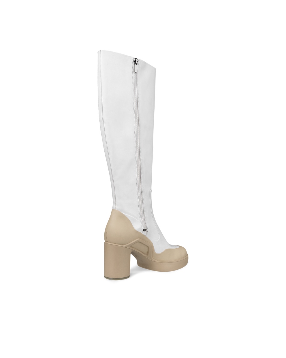 Women's ECCO® Shape Sculpted Motion 55 Leather High-Cut Boot - White - Back