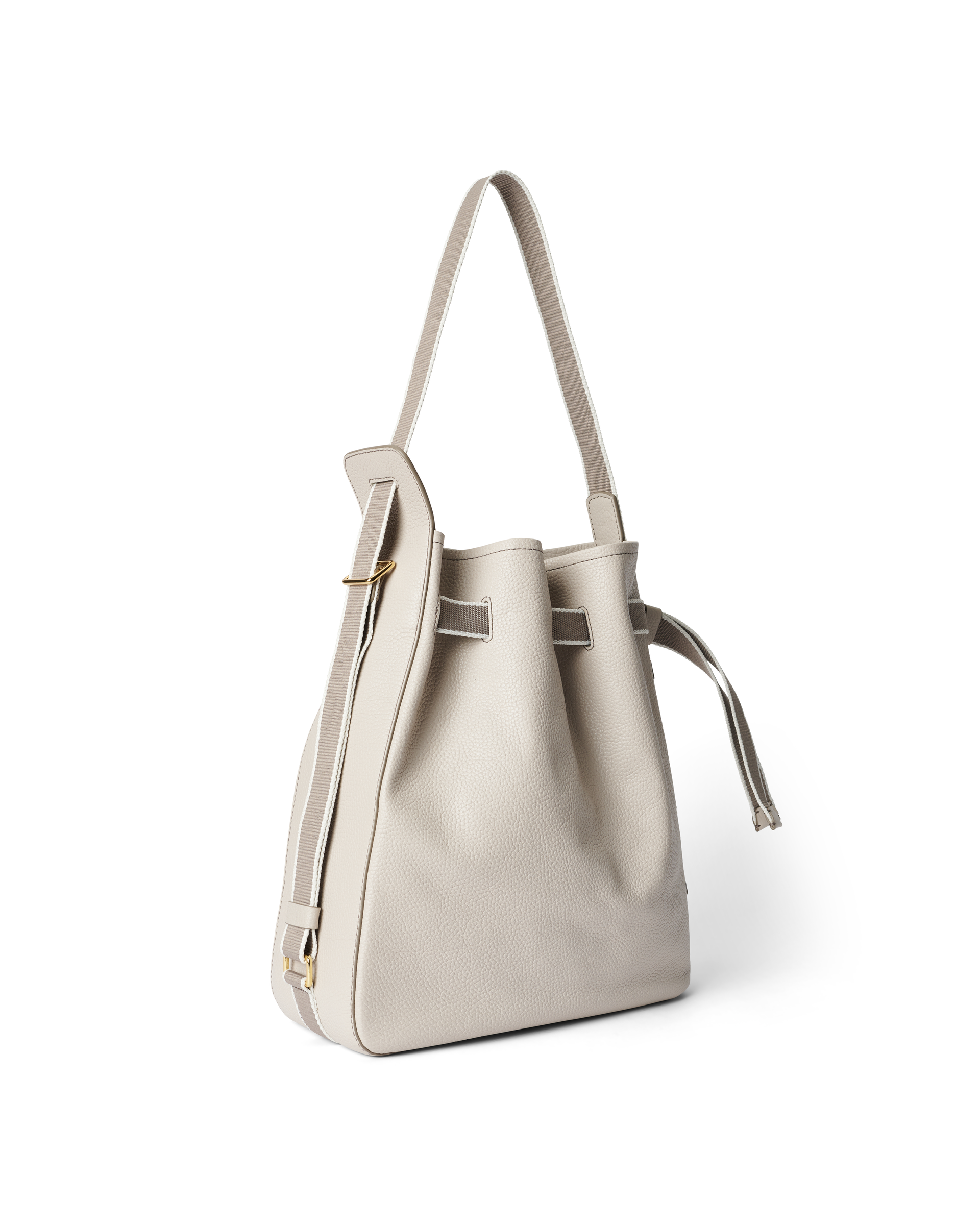 ECCO® Sail Pebbled Leather Hobo Bag - Beige - Back