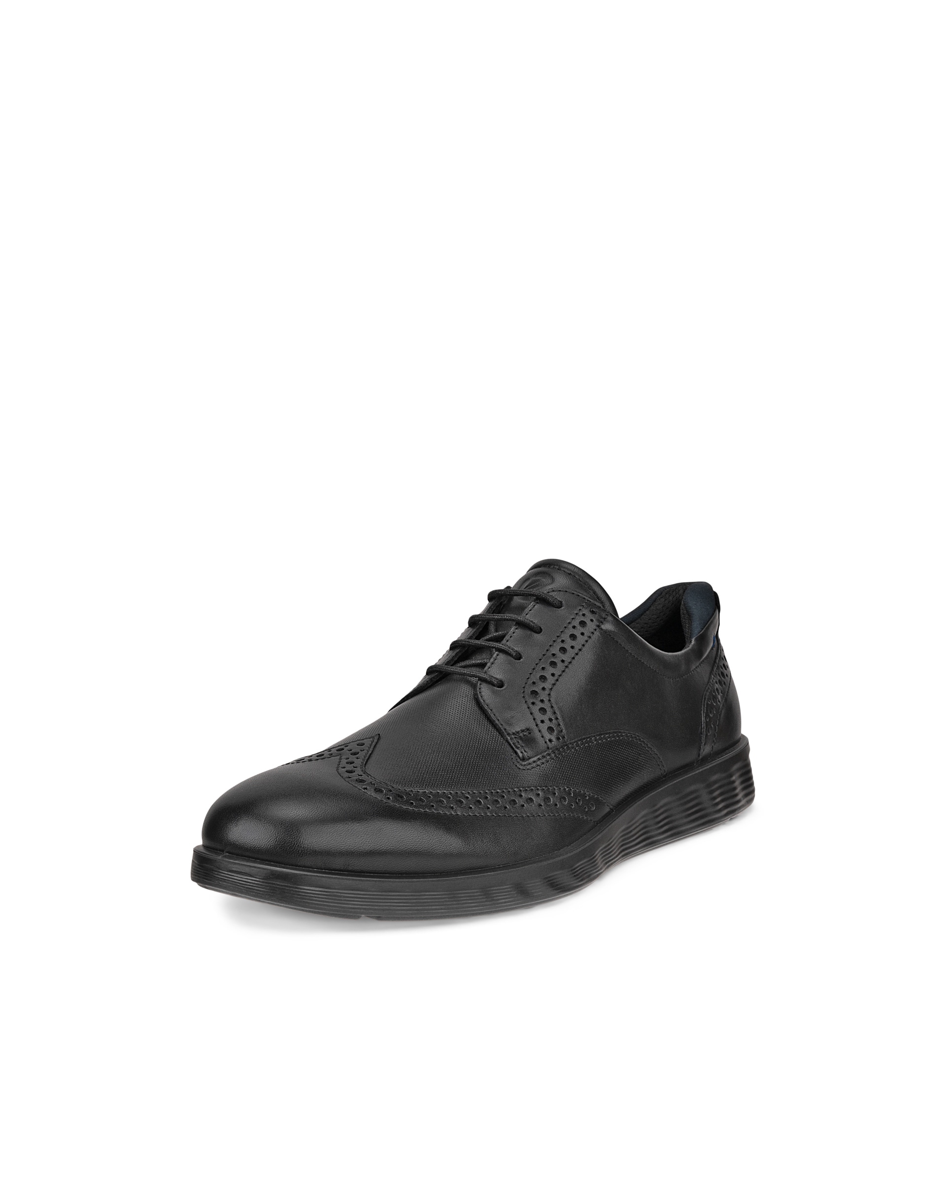 Men's ECCO® S Lite Hybrid Leather Brogue Shoe - Black - Main