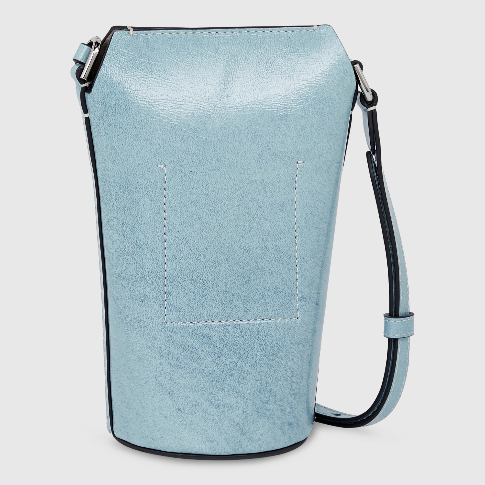 ECCO® Pot Double Indigo Leather Crossbody Bag - Blue - Back