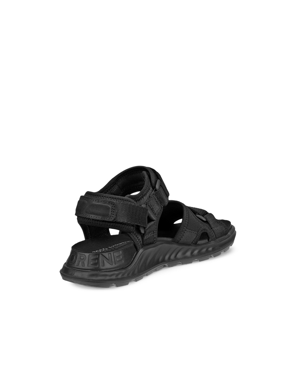 Sandalias de nobuk ECCO® Exowrap para mujer - Negro - Back