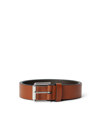 Men's ECCO® Casual Leather Belt - Brown - Main