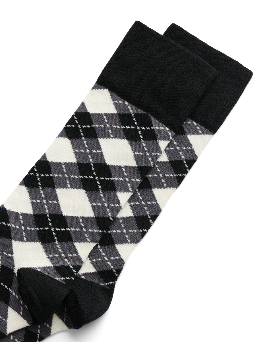 ECCO Men's Argyle Socks - Black - Detail-1