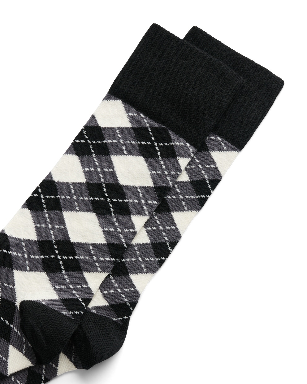 Men's ECCO® Classic Mid-Cut Socks - Black - Detail-1