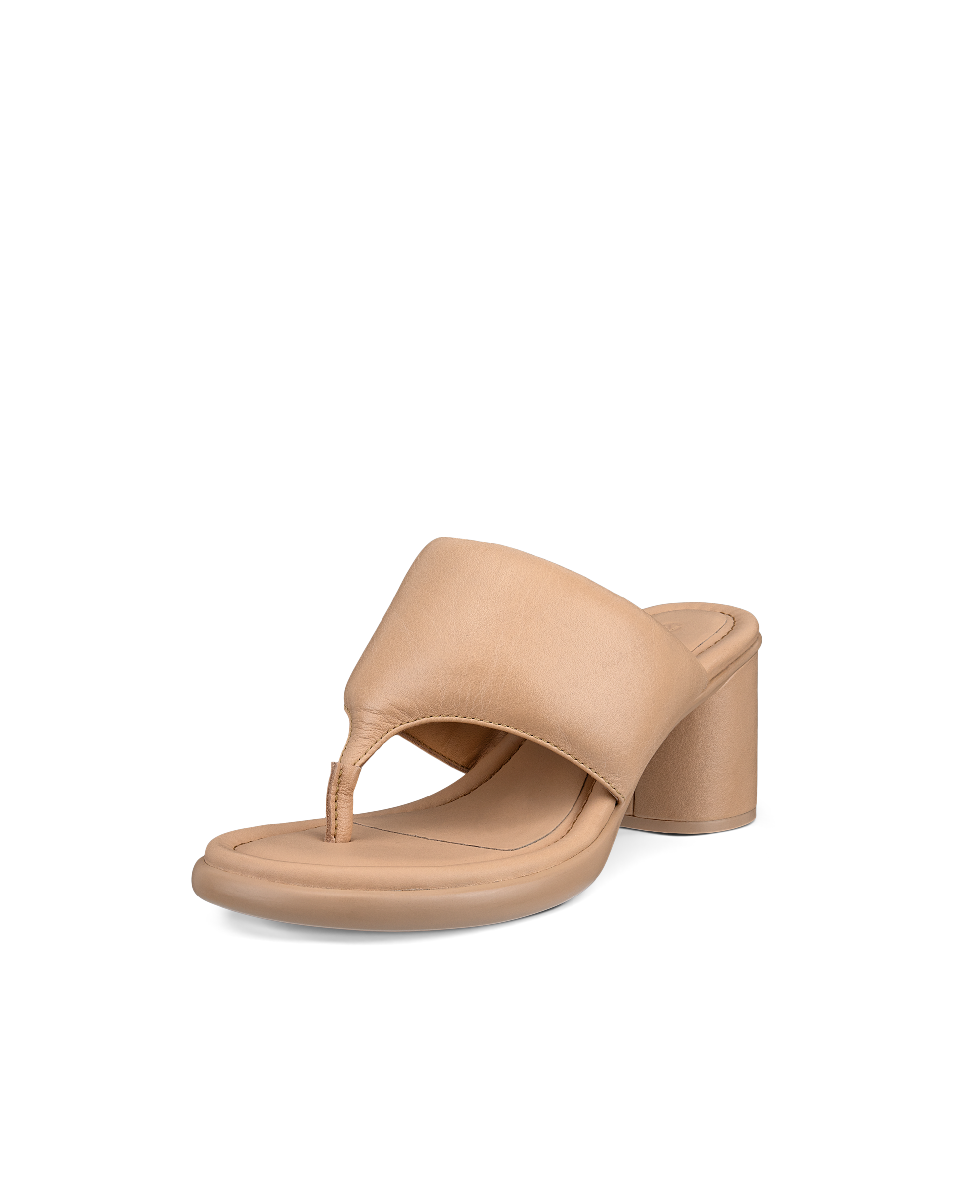 여성용 ECCO® Sculpted Sandal LX 55 가죽 힐 샌들 - Brown - Main