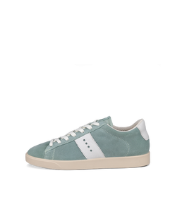 Women's ECCO® Street Lite Leather Sneaker - Green - Outside