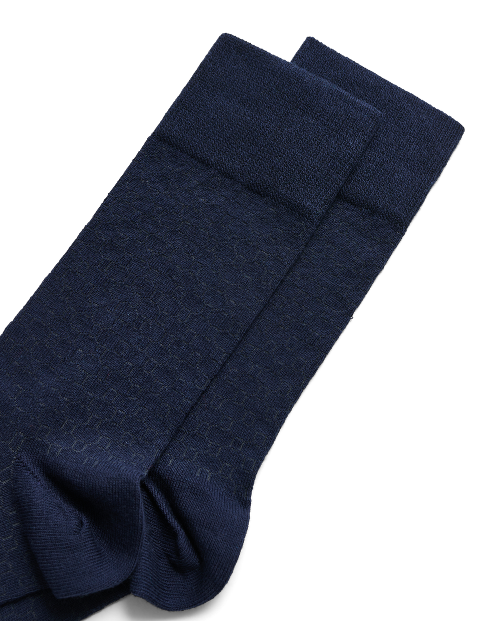 ECCO® Classic chaussettes mi-hautes nid d'abeille pour homme - Bleu - Detail-1