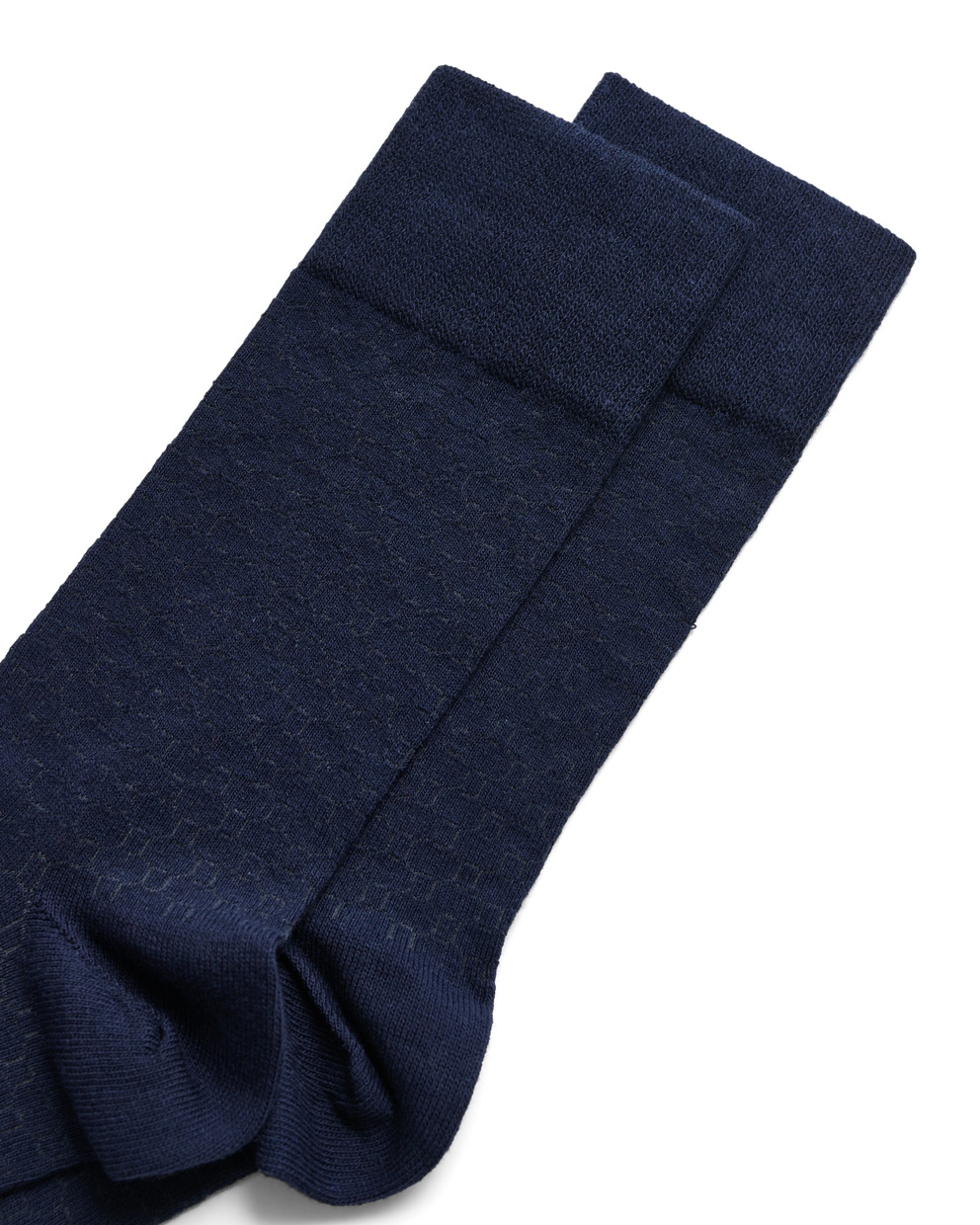 ECCO® Classic chaussettes mi-hautes nid d'abeille pour homme - Bleu - Detail-1