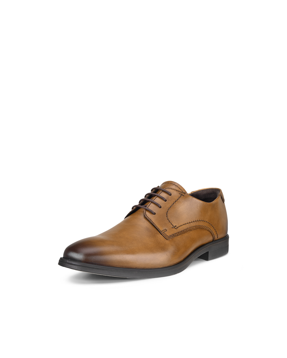 Men's ECCO® Melbourne Leather Derby Shoe - Brown - Main