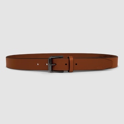 Men's ECCO® Formal Leather Adjustable Belt - Brown - Main