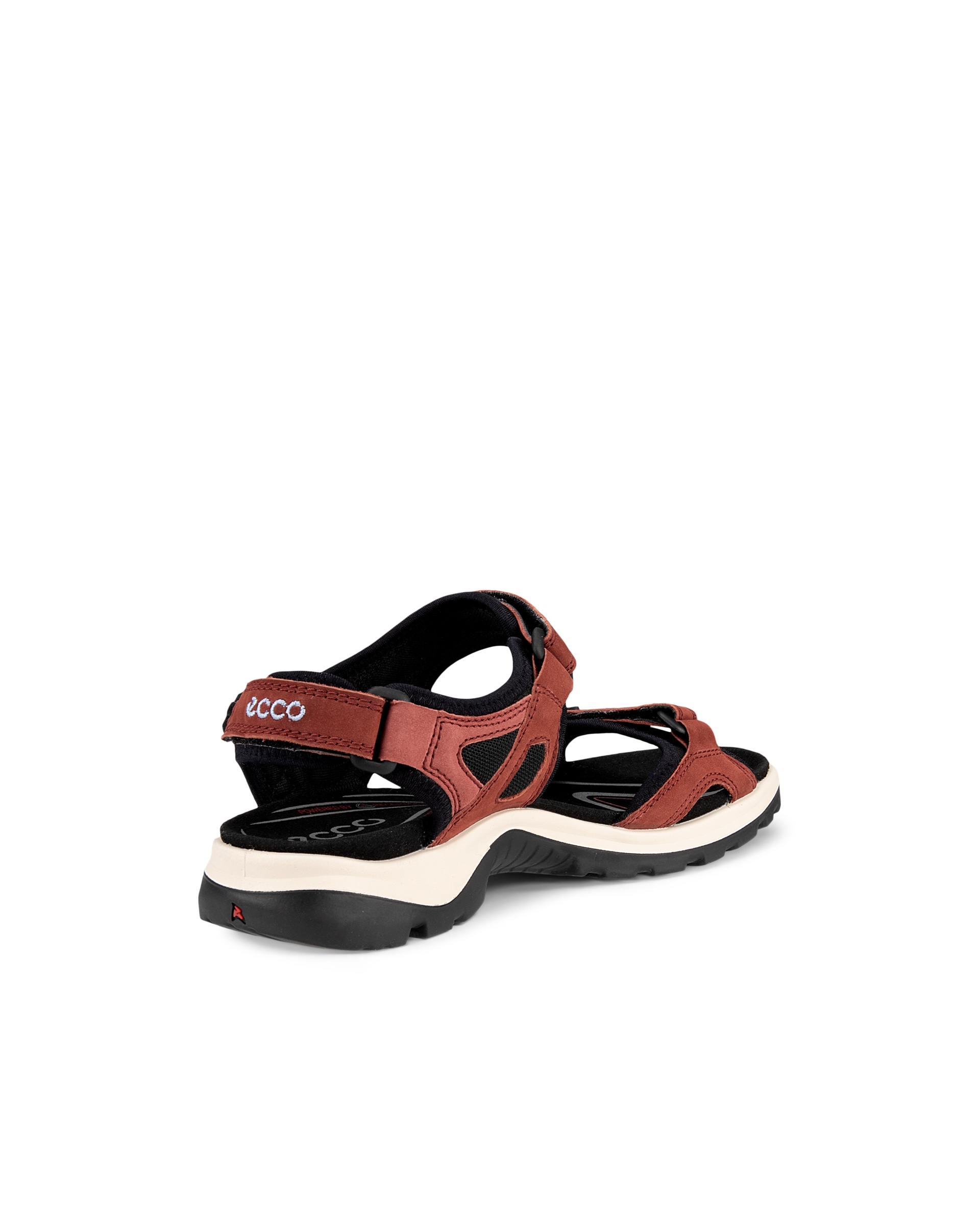 Women's ECCO® Offroad Nubuck Outdoor Sandal - Red - Back