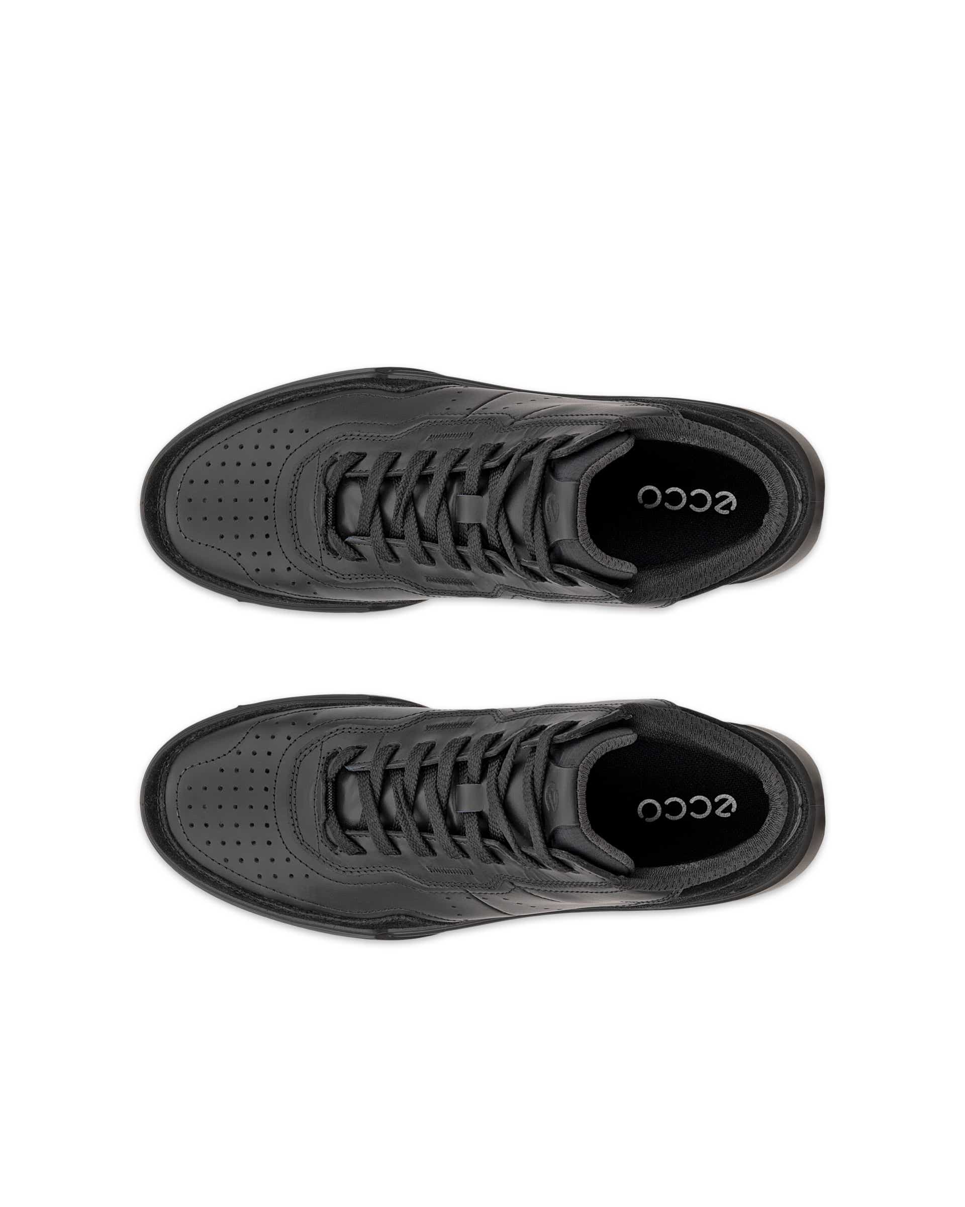 Dámske členkové kožené tenisky ECCO® STREET COURT - Čierna - Top left pair