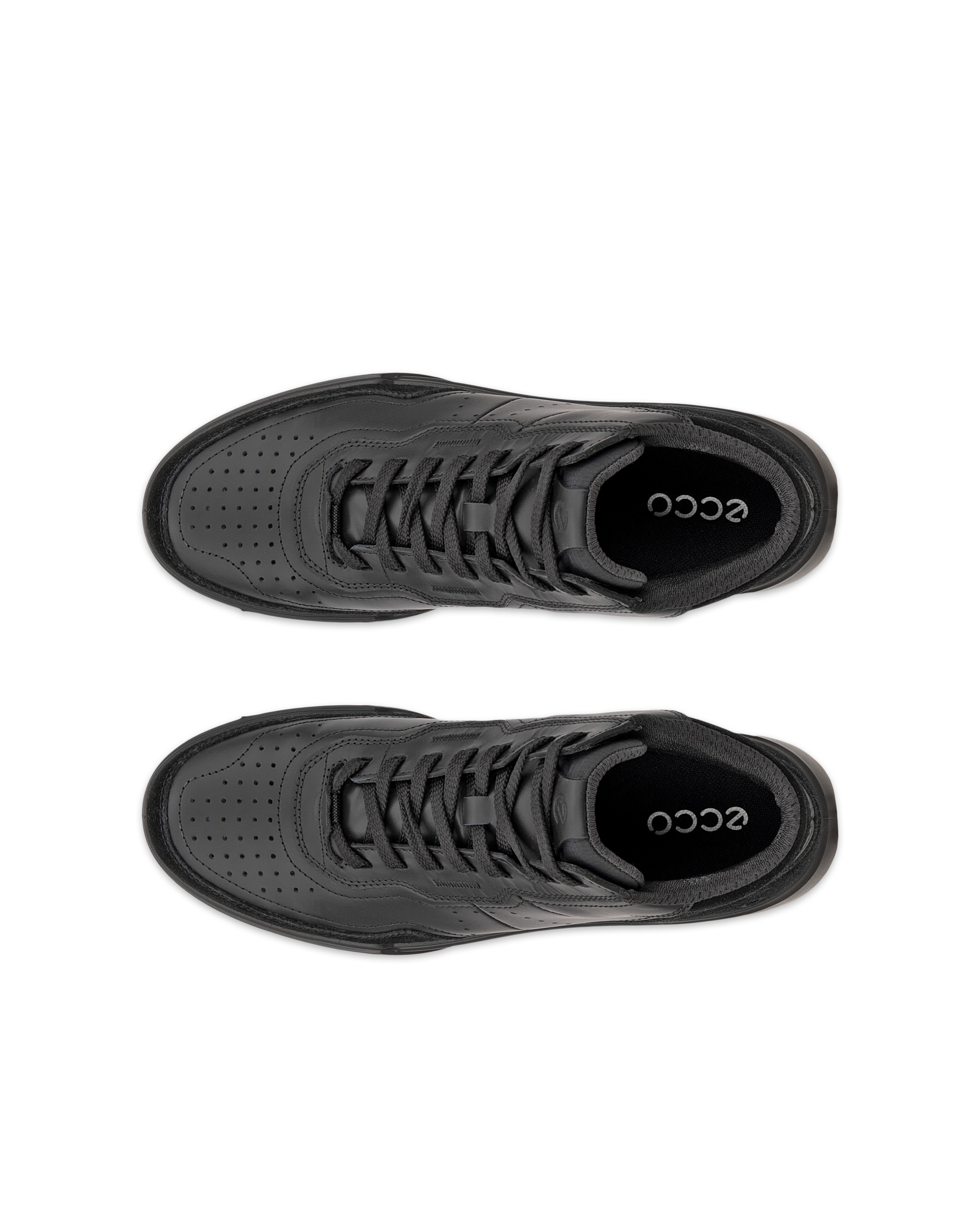 Dámske členkové kožené tenisky ECCO® STREET COURT - Čierna - Top left pair