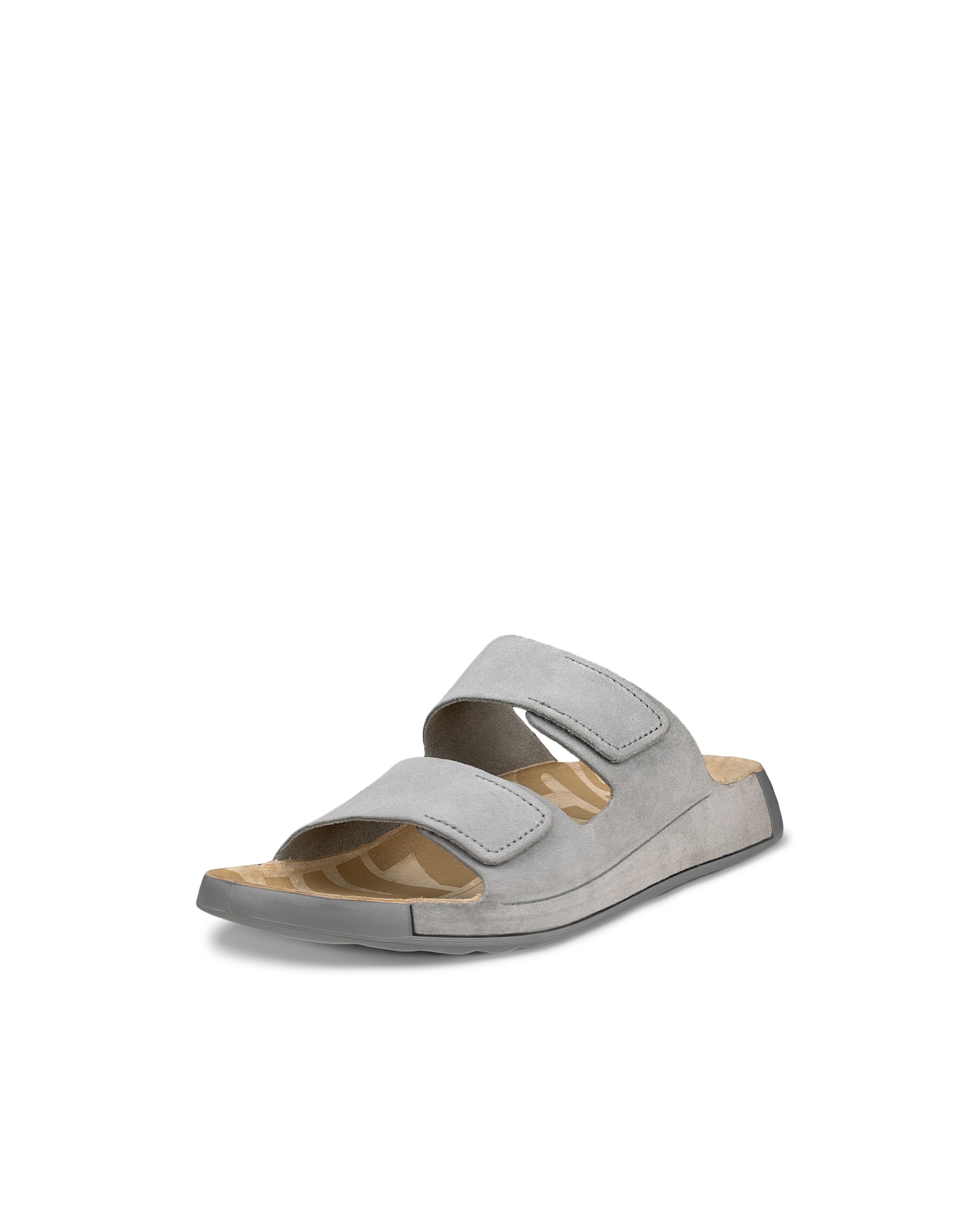 Men's ECCO® Cozmo Nubuck Two-Strap Sandal - Grey - Main