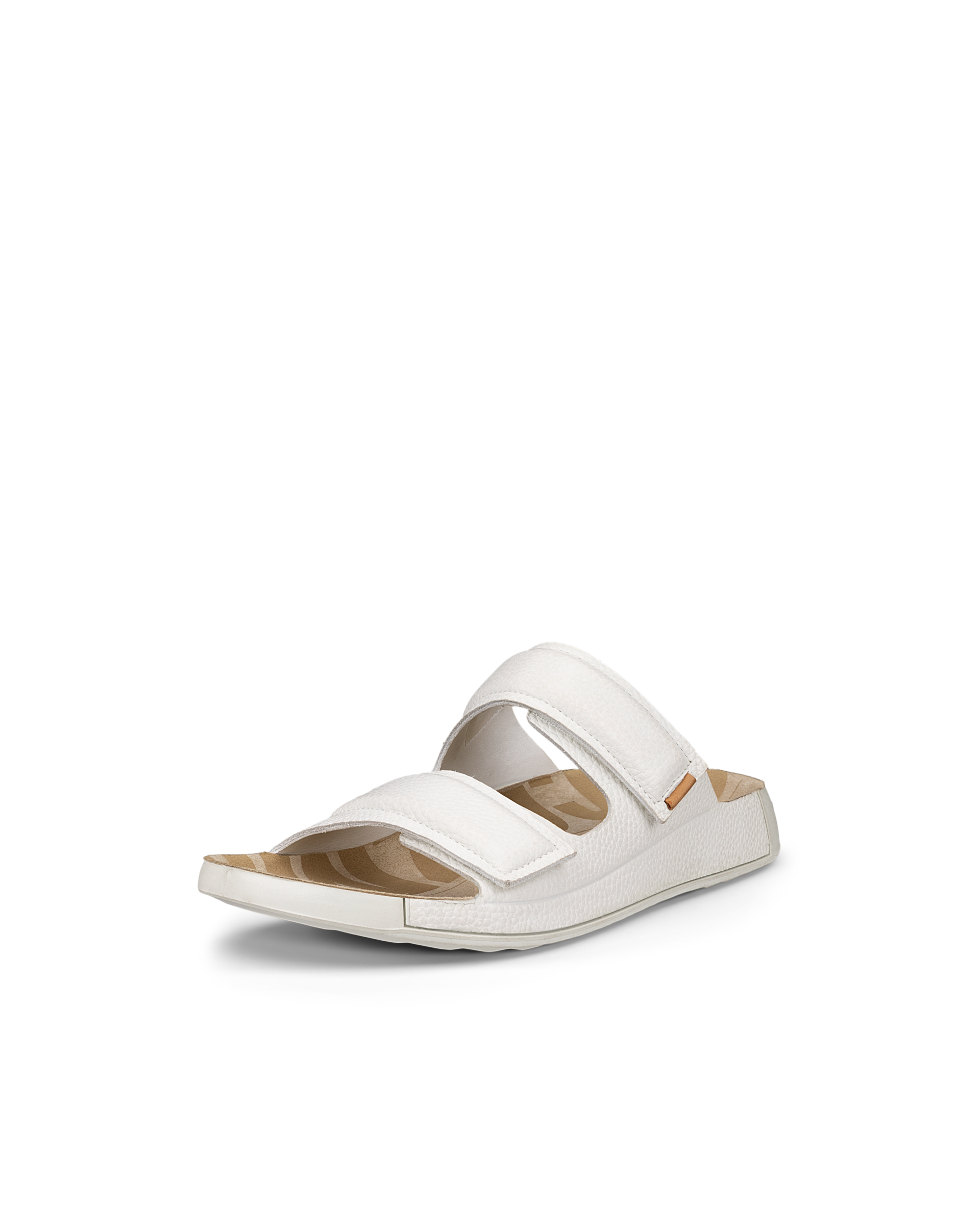 Men's ECCO® Cozmo 60 Leather Two Strap Sandal - White - Main