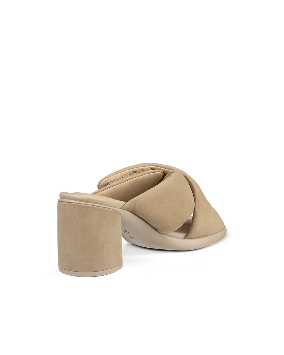 여성용 ECCO® Sculpted Sandal LX 55 가죽 힐 샌들 - Brown - Back