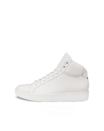 Women's ECCO® Soft 60 Leather High-Top Sneaker - White - Outside