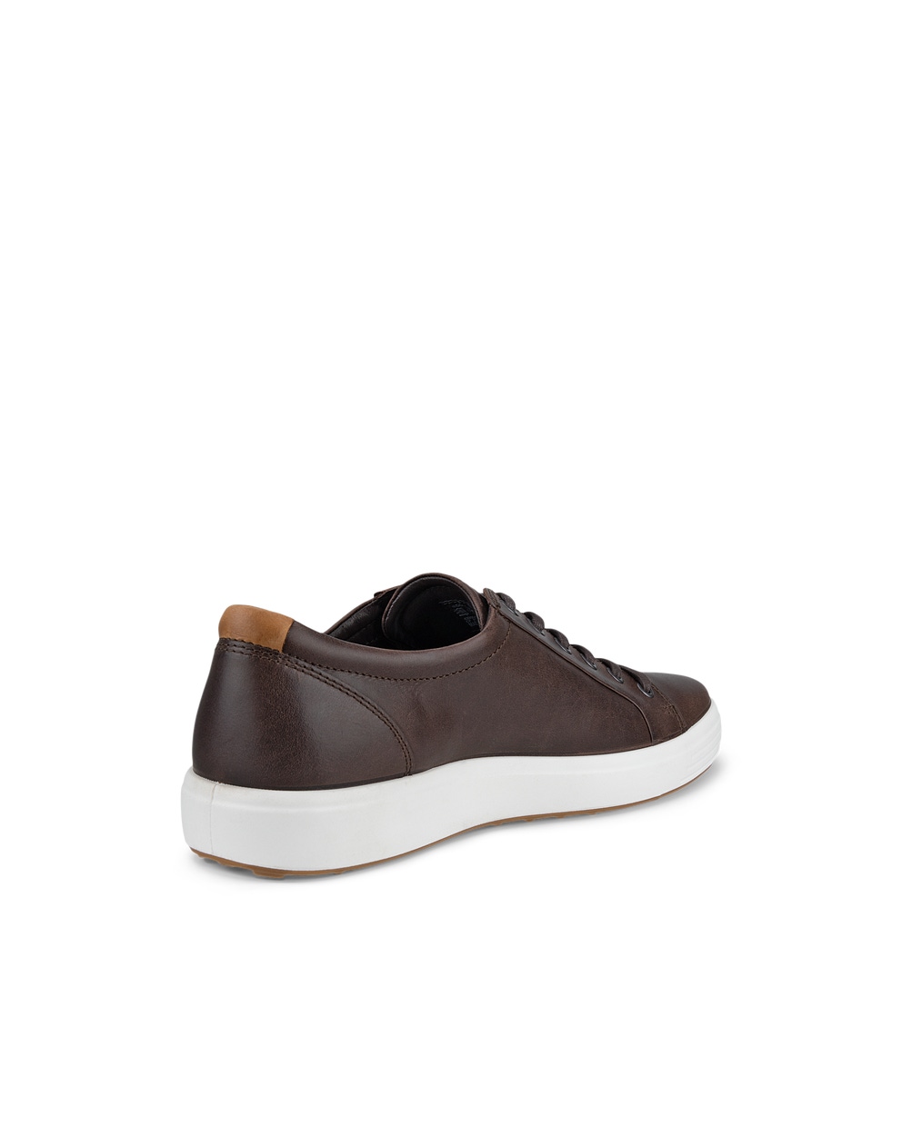 Men's ECCO® Soft 7 Leather Sneaker - Brown - Back