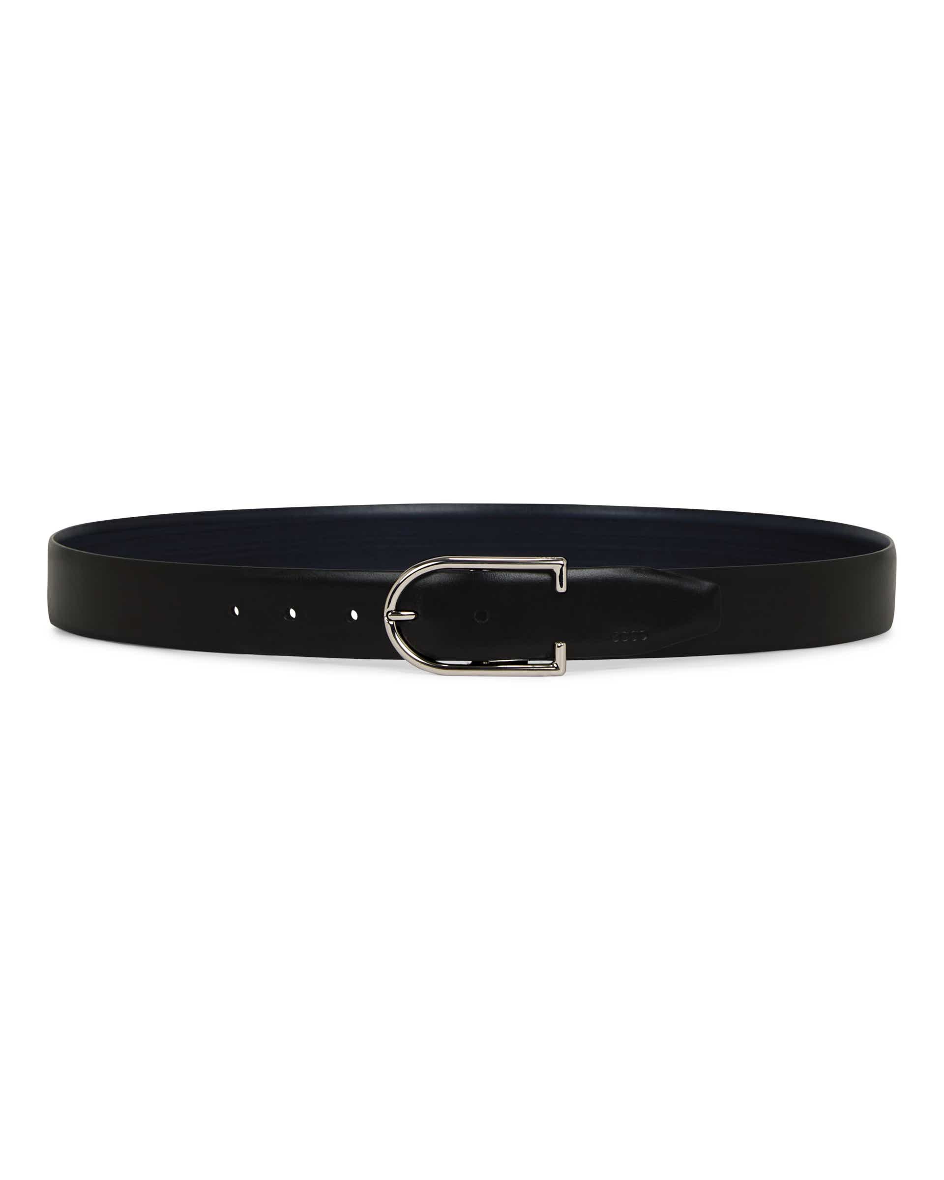 Men's ECCO® Formal Leather Reversible Belt | Black
