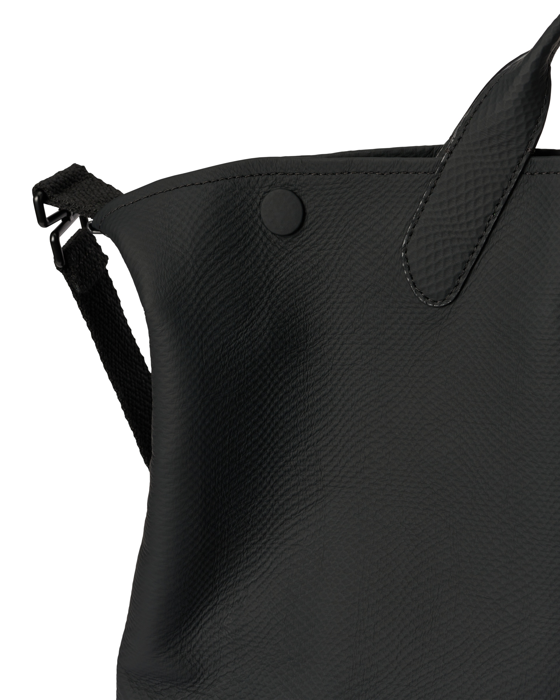 ECCO® Soft East-West Leather Tote Bag - Black - Detail-1