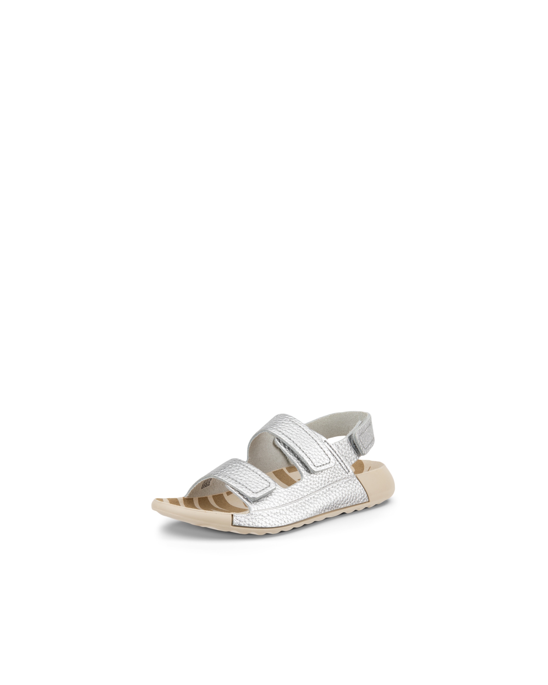 Kids' ECCOยฎ Cozmo Leather Two Strap Sandal - Metallics - Main