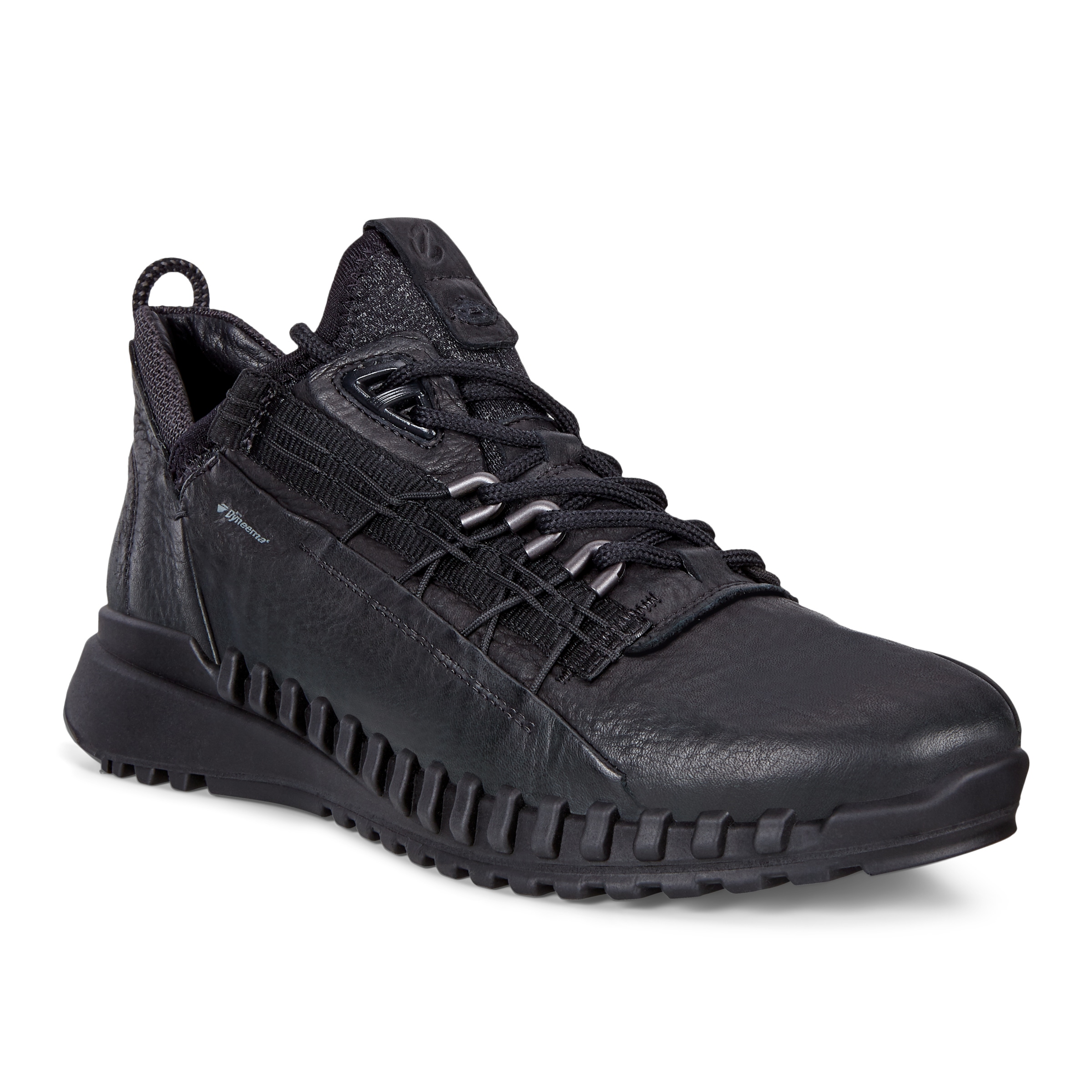 ECCO Zipflex Low Dyneema ウィメンズ レザースニーカー - ブラック - Main