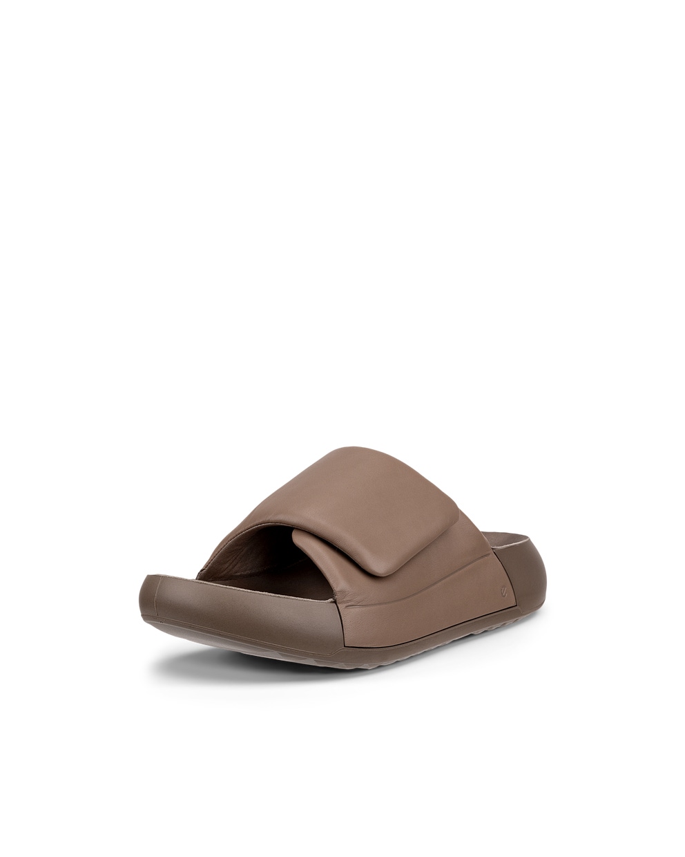 Women's ECCO® Cozmo Platform Leather Sandal - Brown - Main