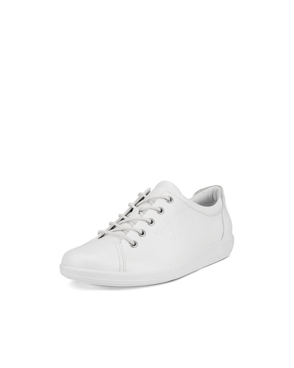 ECCO Soft 2.0 Women s Tie Lace up Shoes White