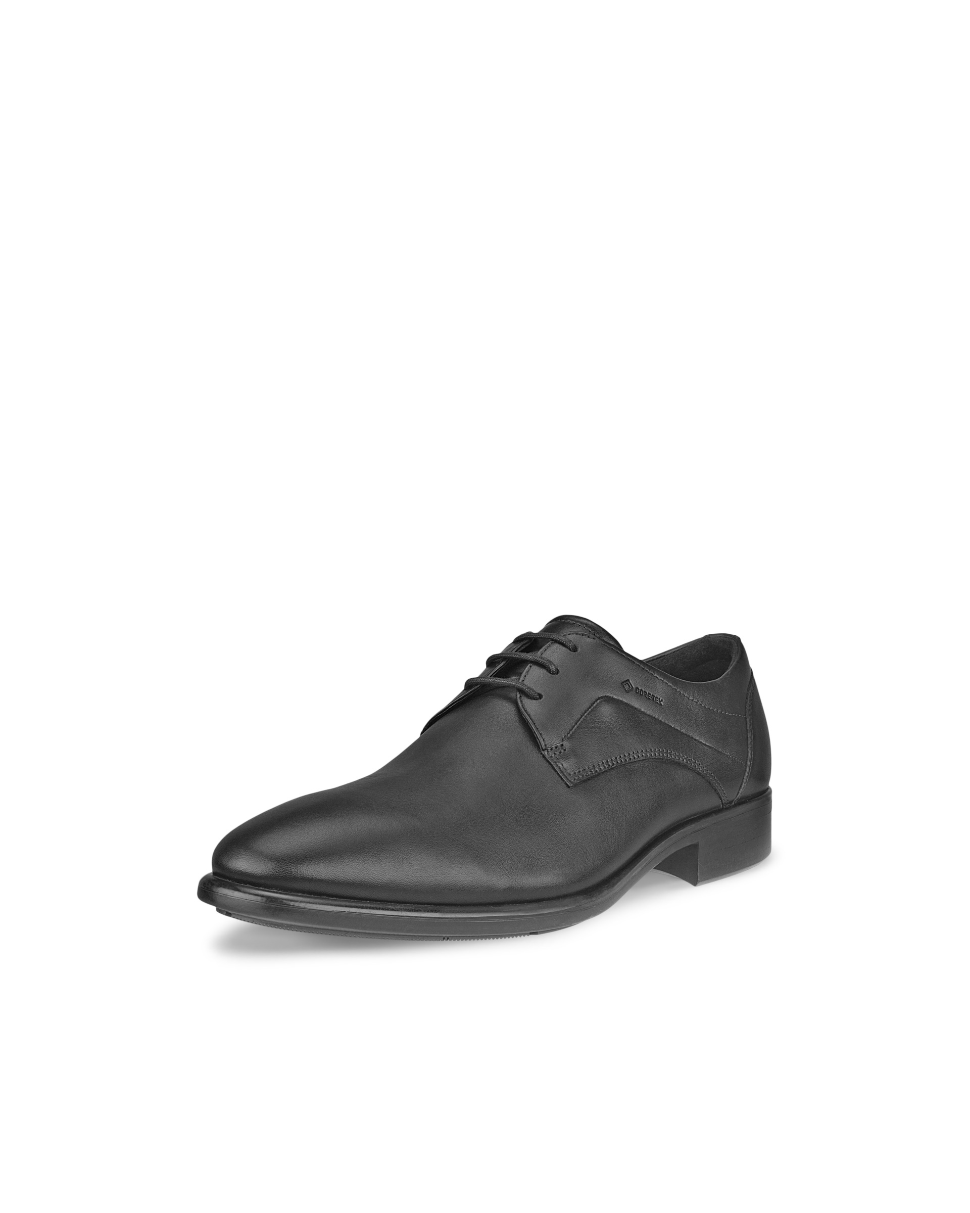 Men's ECCO® Citytray Leather Gore-Tex Derby Shoe - Black - Main