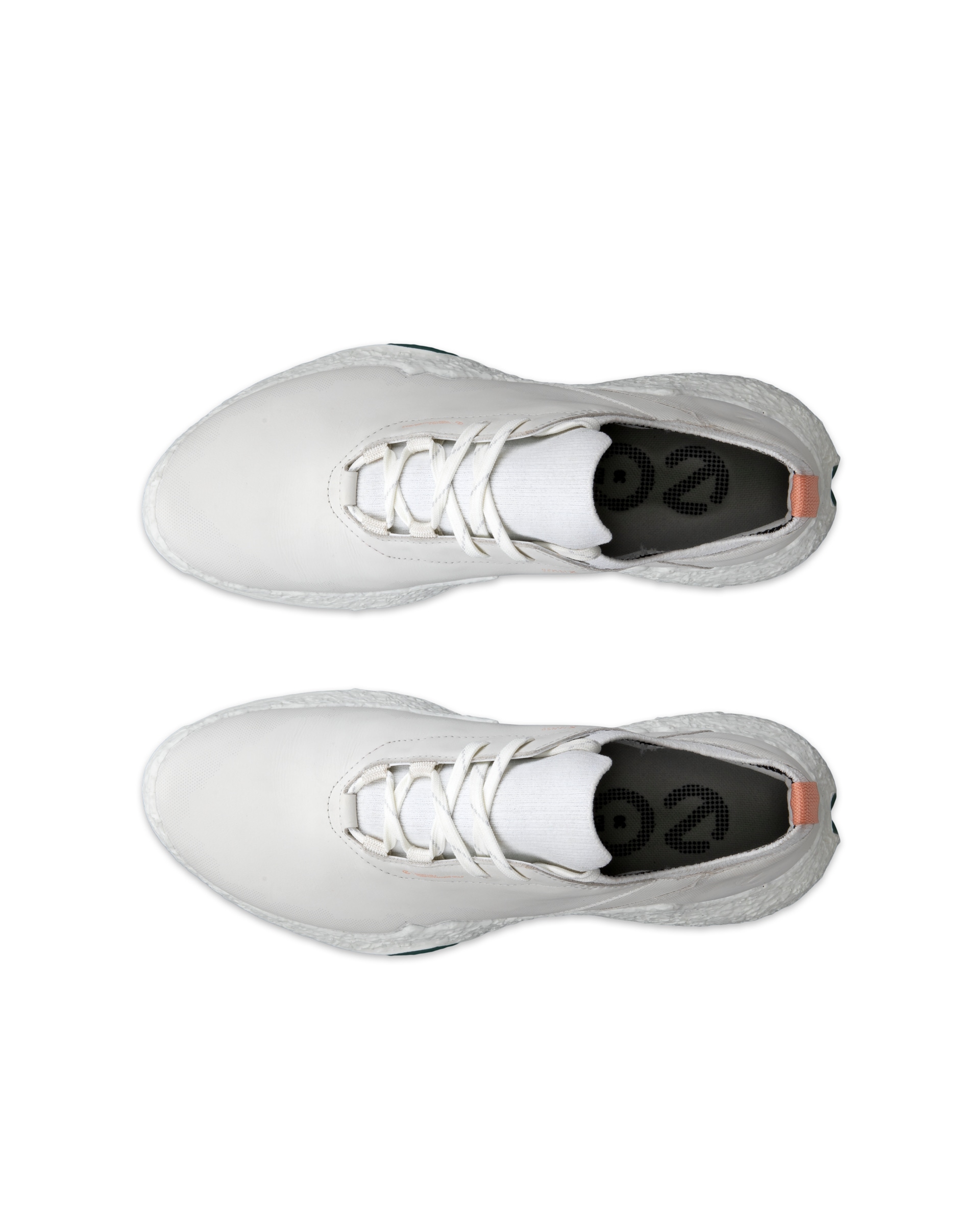 Chaussure de golf imperméable en cuir ECCO® Golf Biom H5 pour femmes - Blanc - Top left pair