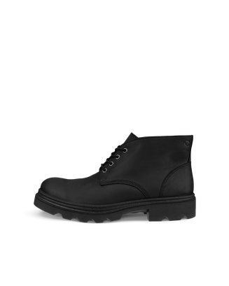 Men's ECCO® Grainer Leather Chukka Boot - Black - Outside