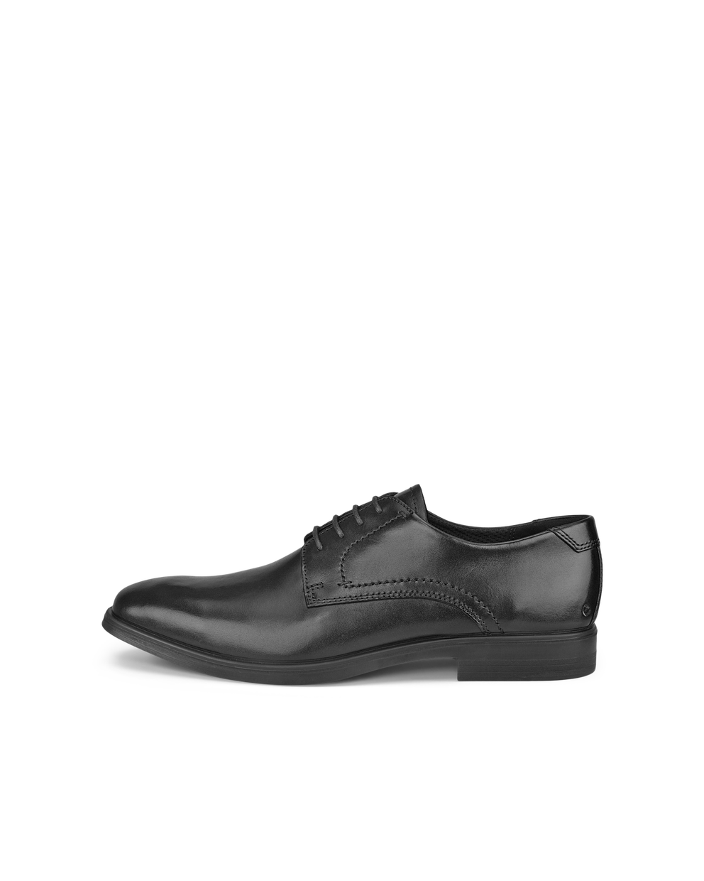 Men's ECCO® Melbourne Leather Derby Shoe - Black - Outside