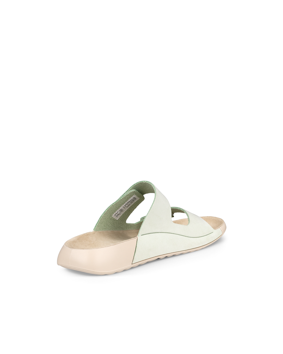 ECCO Women's Cozmo 2-strap Slide Sandals - Green - Back