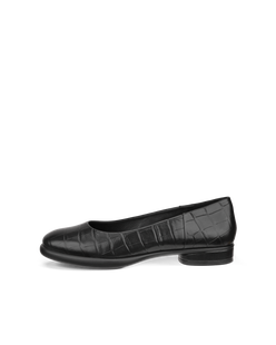 Women's ECCO® Sculpted LX Leather Ballerina - Black - Outside