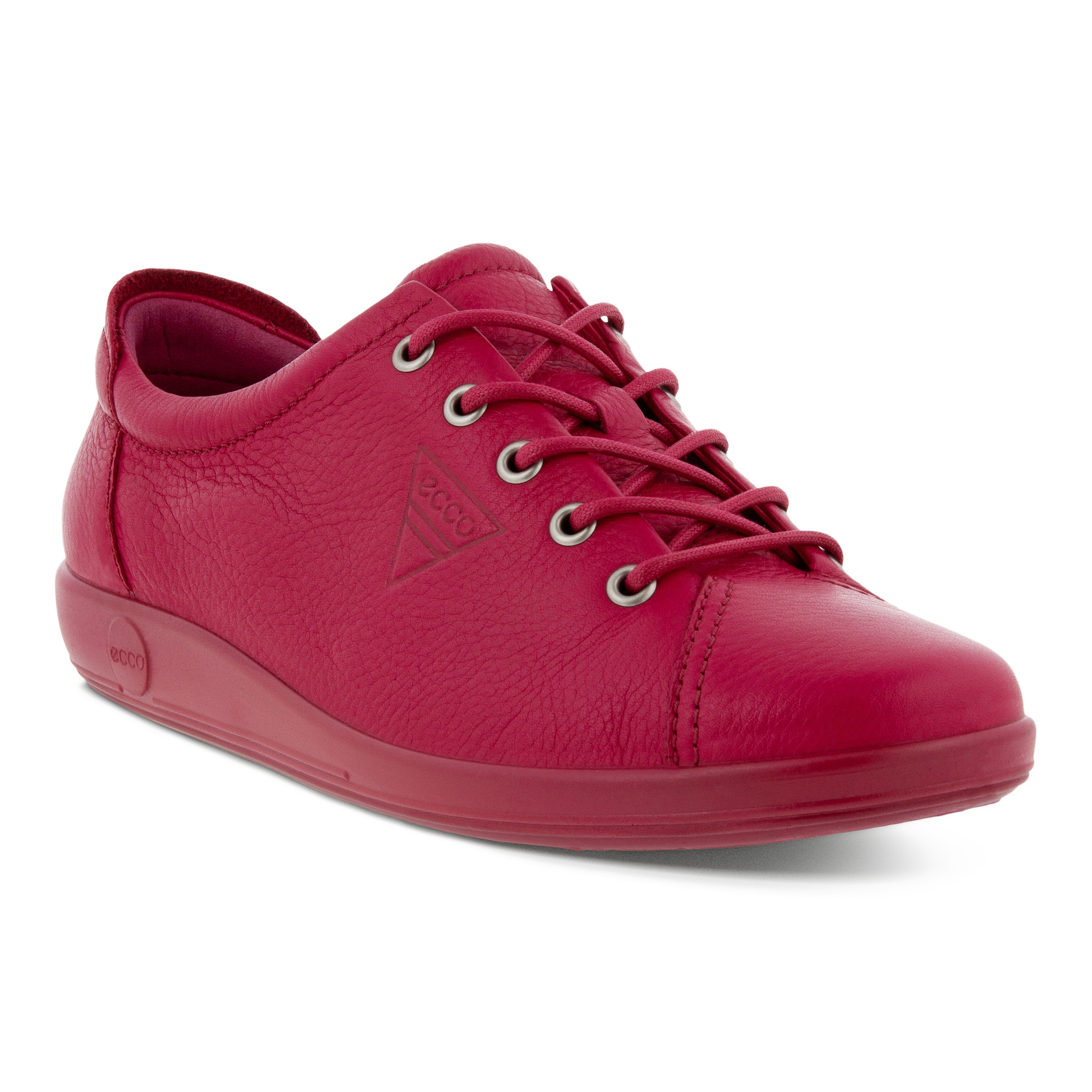 ECCO Soft 2.0 Women's Tie Lace-up Shoes - Red - Main