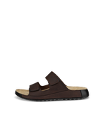 ECCO Men Cozmo Slide Sandal - Brown - Outside