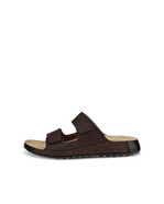 ECCO Men Cozmo Slide Sandal - Brown - Outside