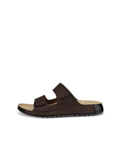 ECCO Men's Cozmo Slide Sandal - Brown - Outside