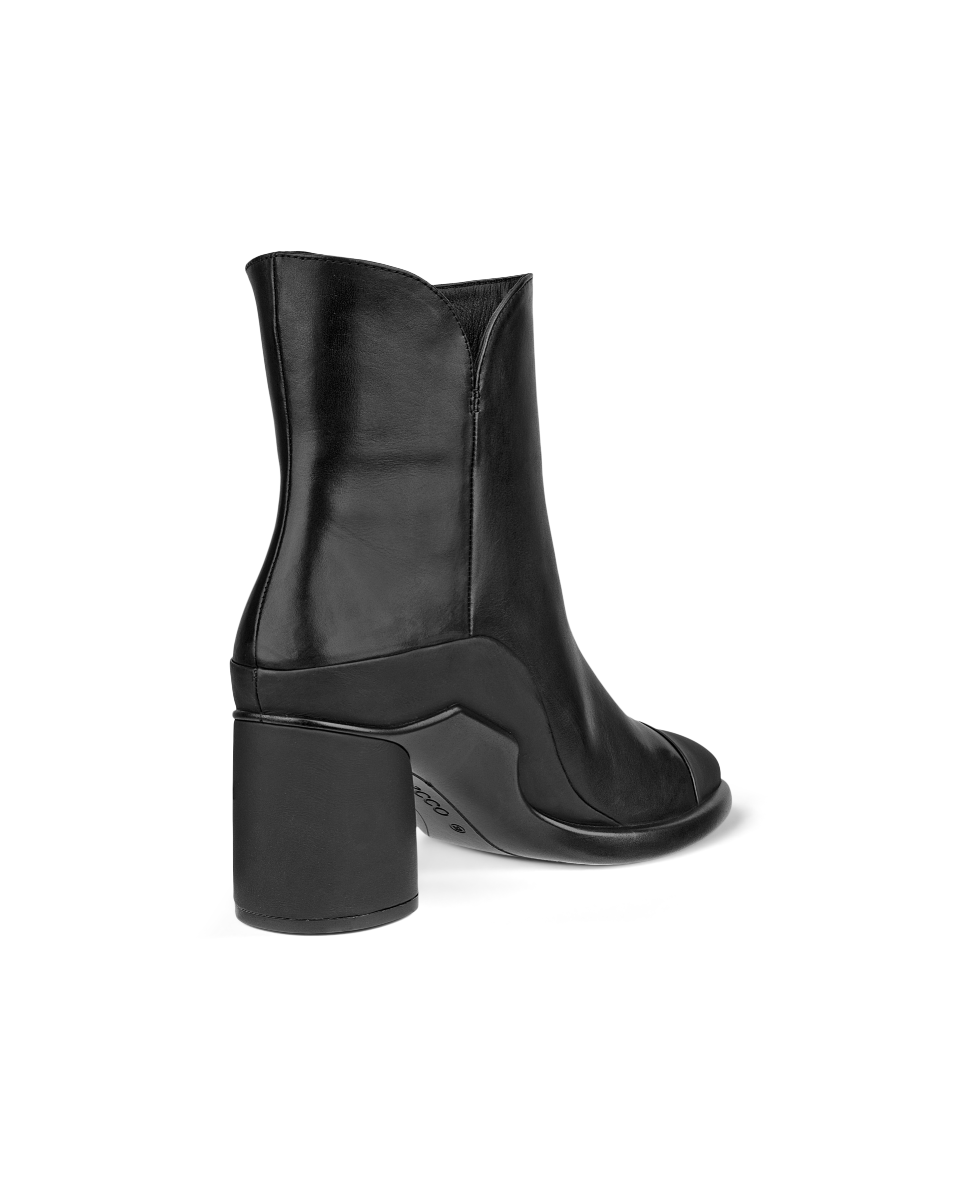 Women's ECCO® Sculpted LX 55 Leather Mid-Cut Boot - Black - Back