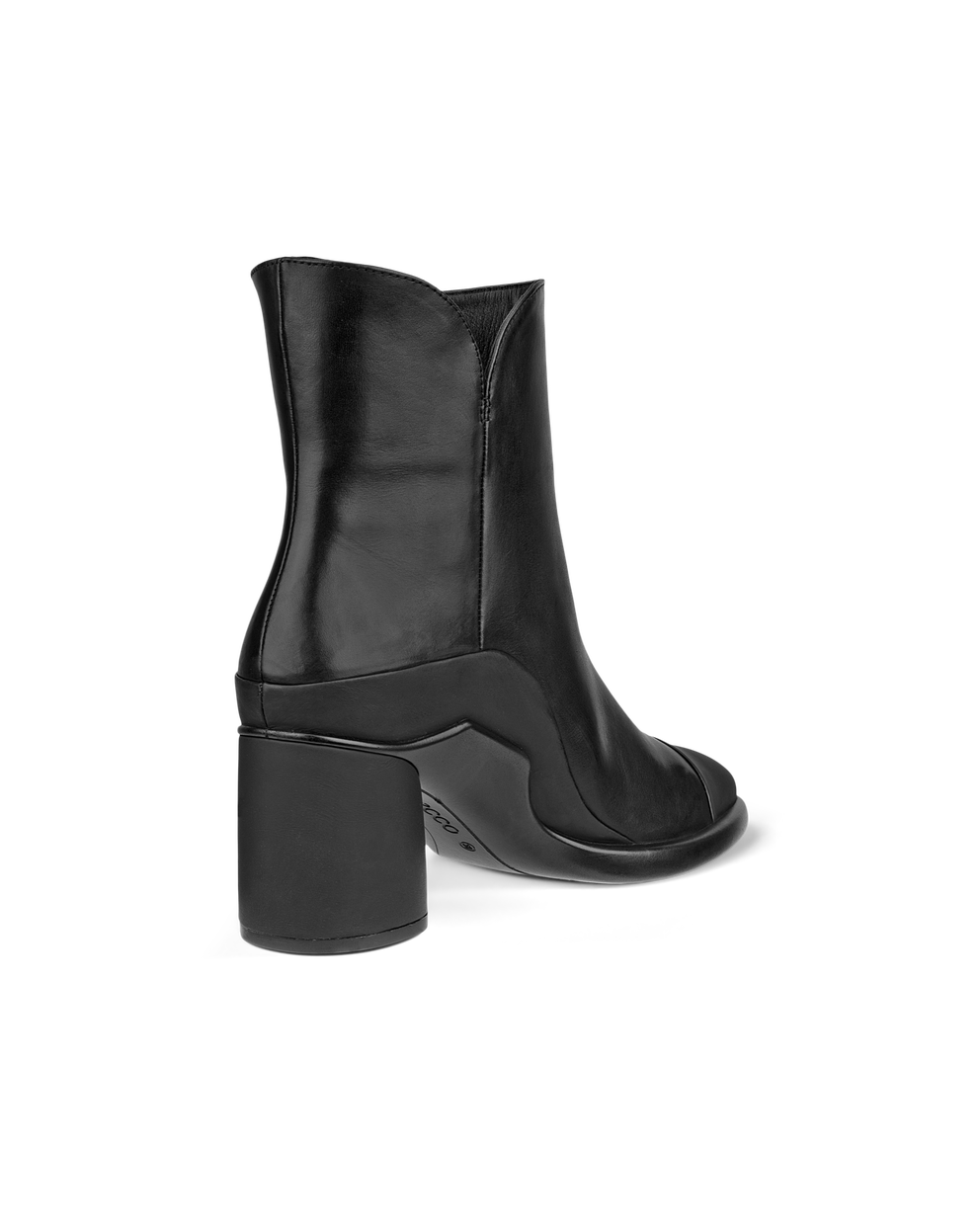 Women's ECCO® Sculpted LX 55 Leather Mid-Cut Boot - Black - Back