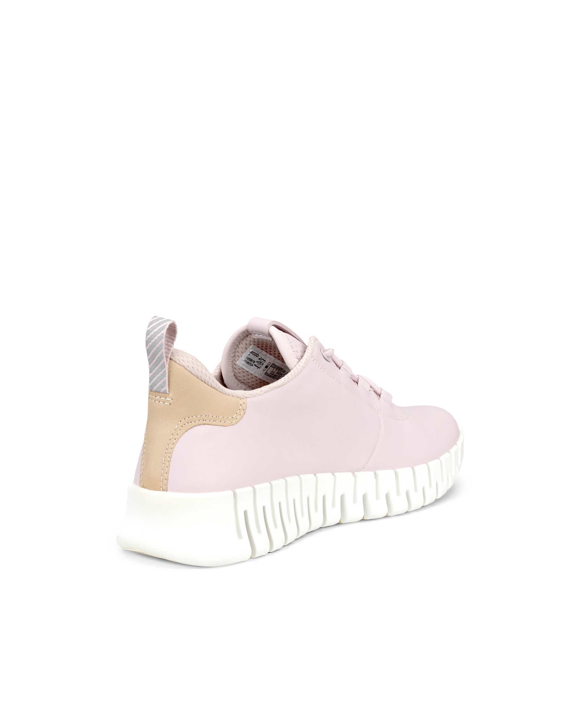 ECCO Gruuv Flexible Sole ウィメンズ レザースニーカー - ピンク - Back