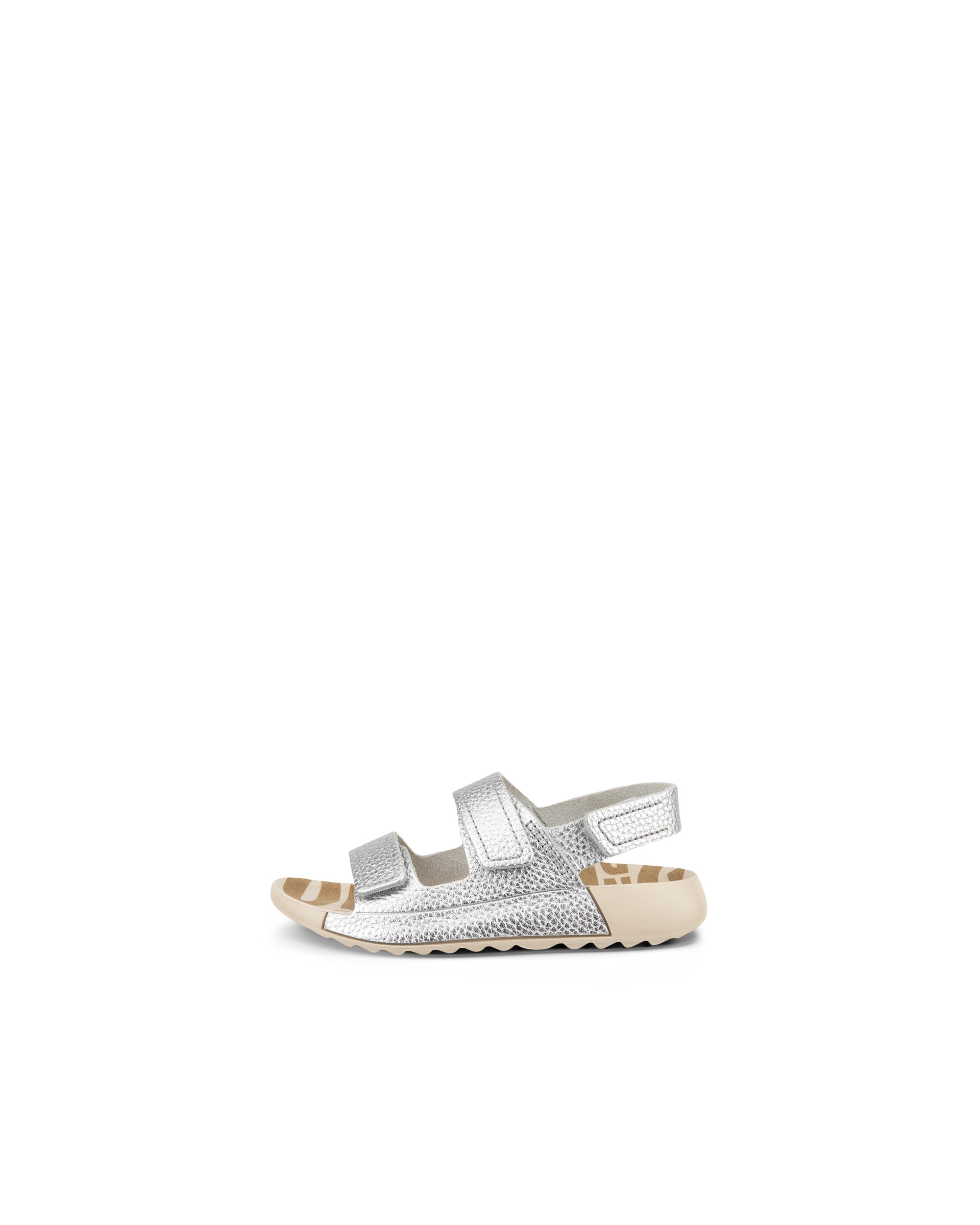 Kids' ECCOยฎ Cozmo Leather Two Strap Sandal - Metallics - Outside