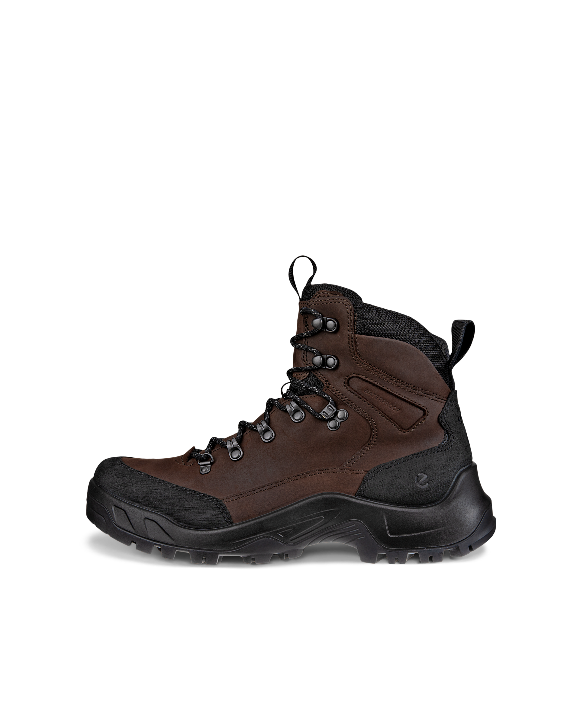 Men's ECCO® Offroad Nubuck Waterproof Mid-Cut Outdoor Boot - Brown - Outside