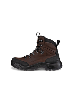 Men's ECCO® Offroad Nubuck Waterproof Mid-Cut Outdoor Boot - Brown - Outside