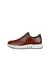 Zapatillas de piel sin cordones ECCO® Gruuv Studio para hombre - Marrón - Outside